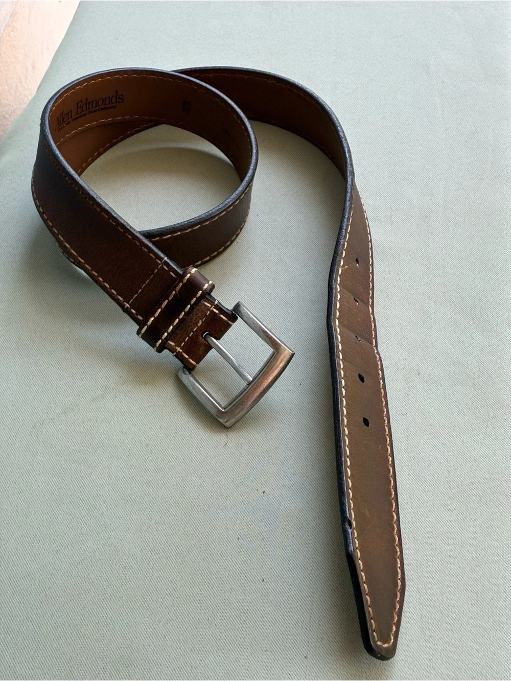 Allen Edmonds Brown Leather Belt Men’s Size 36 Made in USA Classic Casual Dress